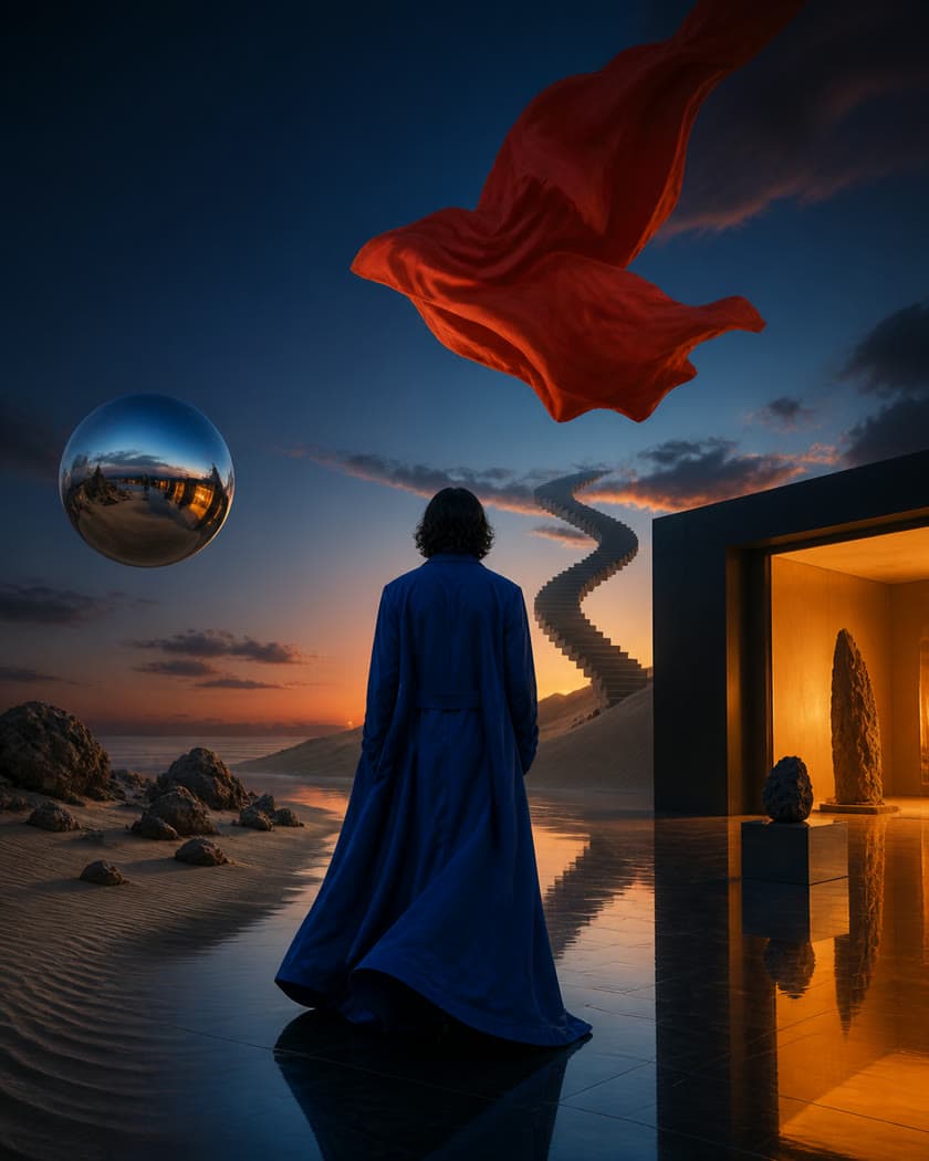 Surreal fashion image generated with Grok Imagine